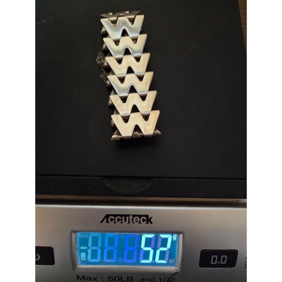 Vintage 925 Sterling Silver Link Bracelet Haglund Studio Sweden Safety Chain 52g - Picture 12 of 12